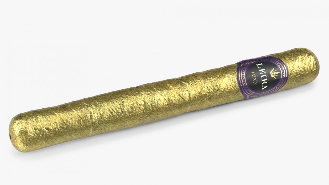 3D Leira Long Cannabis Cigar in Foil model