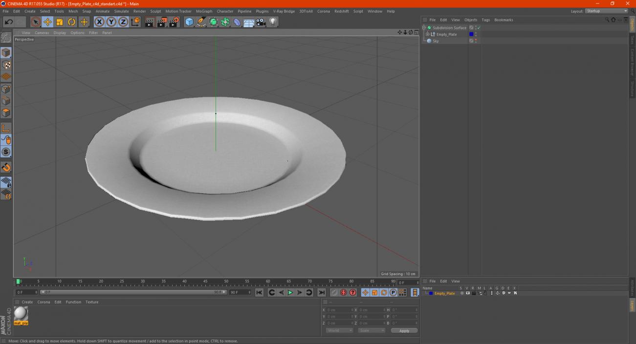 3D Empty Plate