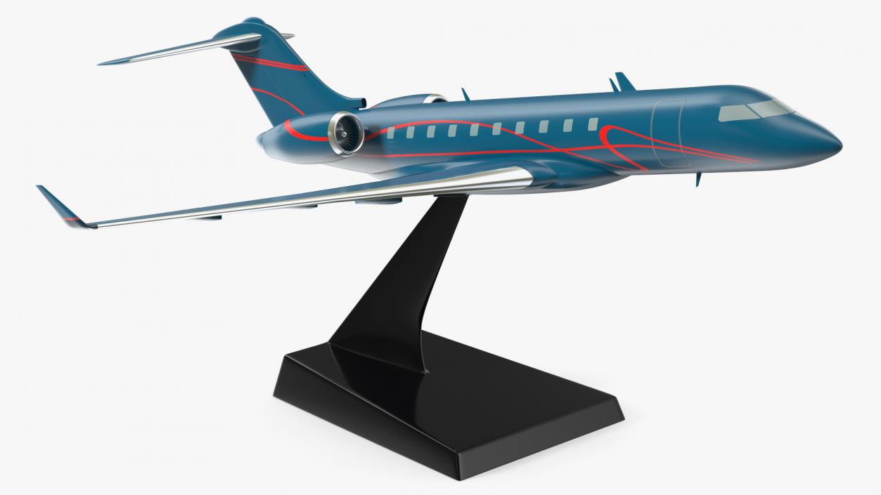 3D model Business Jet Scale Model with Stand