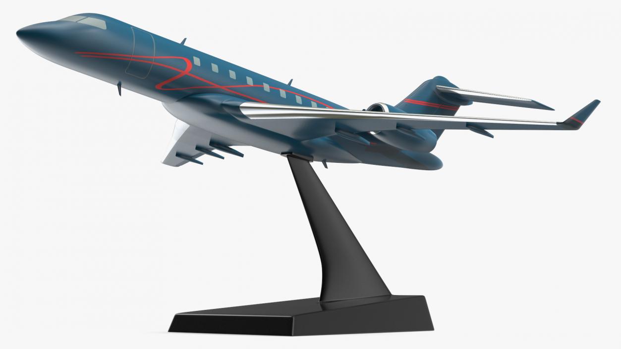 3D model Business Jet Scale Model with Stand