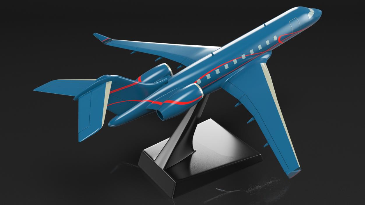 3D model Business Jet Scale Model with Stand