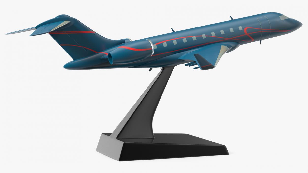 3D model Business Jet Scale Model with Stand