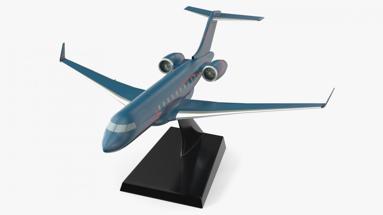 3D model Business Jet Scale Model with Stand