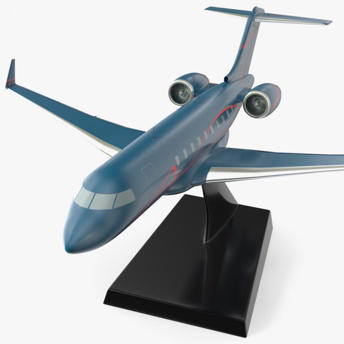 3D model Business Jet Scale Model with Stand