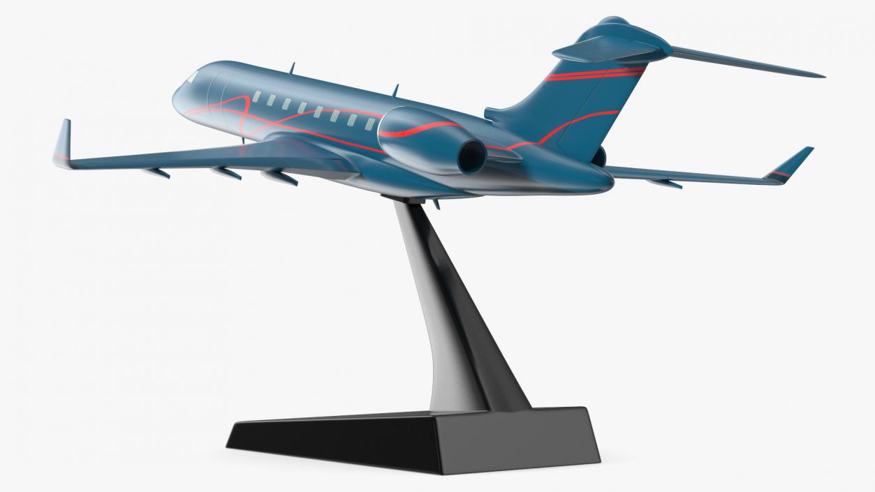 3D model Business Jet Scale Model with Stand