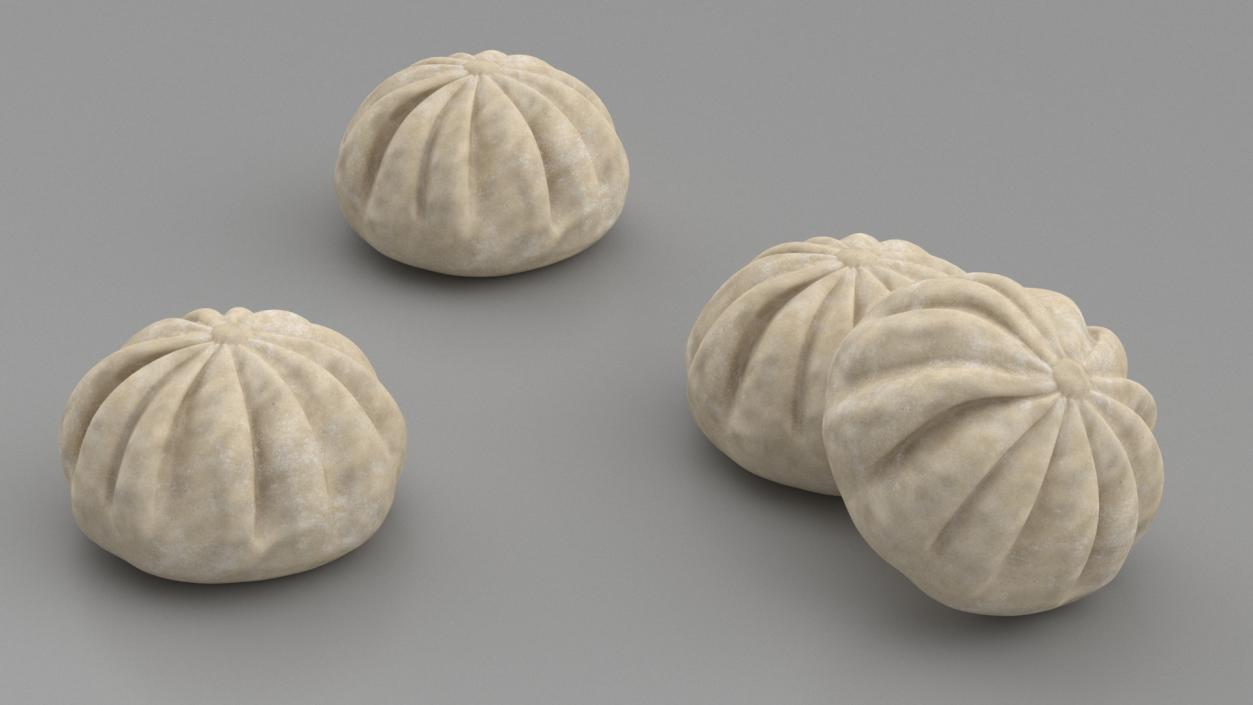 3D Asian Dumpling Raw for 3D Print 2 model