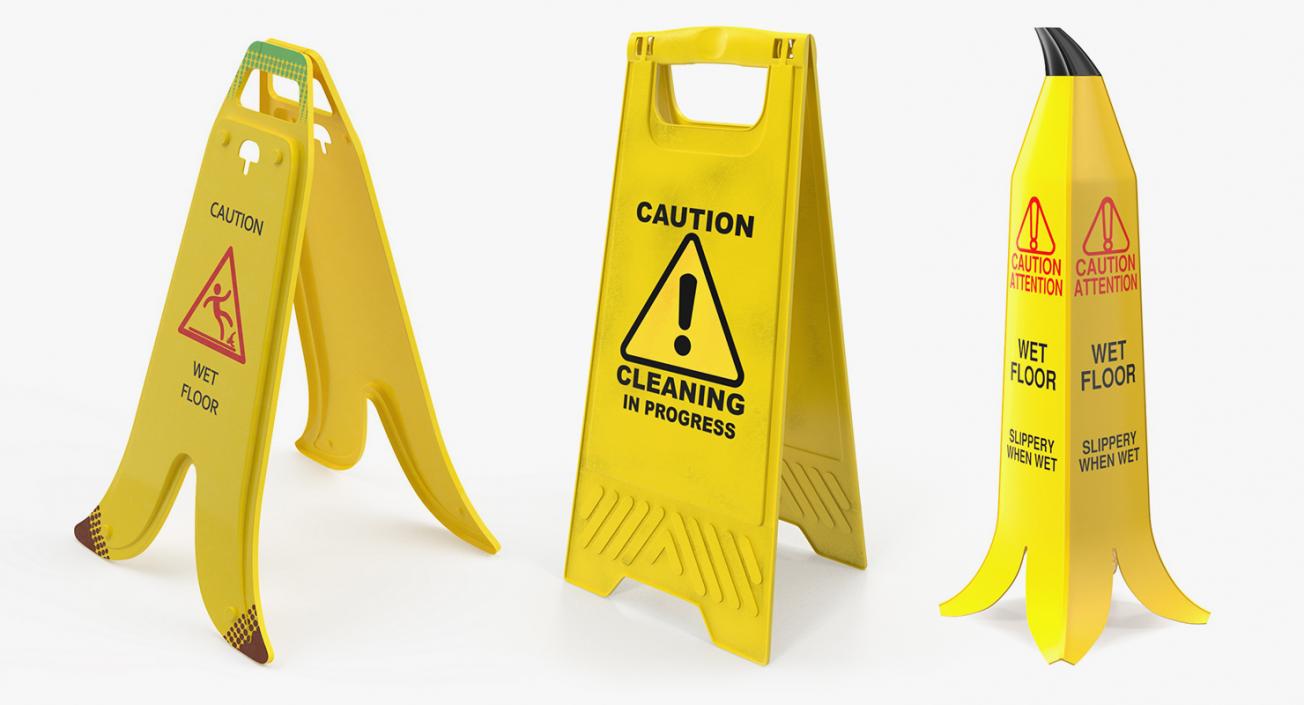 3D Wet Floor Signs Collection