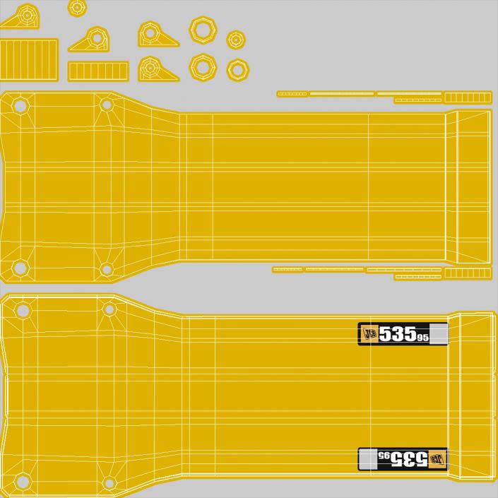 Telescopic Loader With Pallet of Bricks 3D model