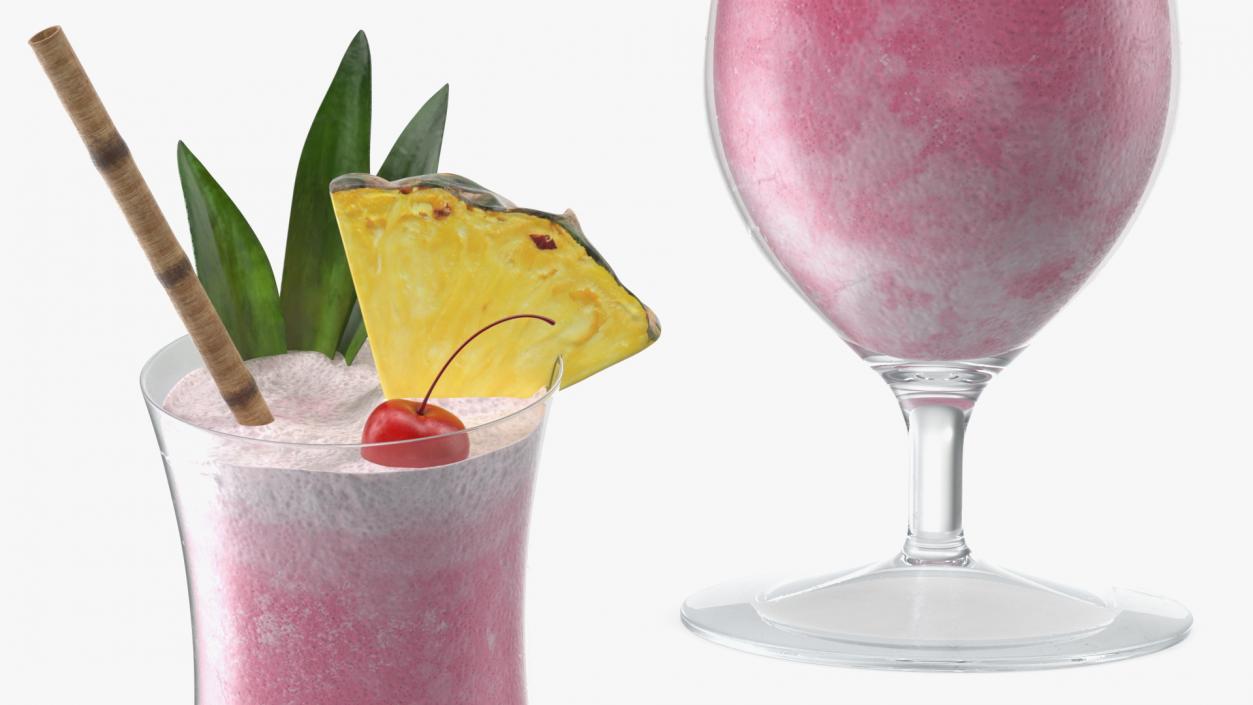 3D Colorful Fruit Cocktail model