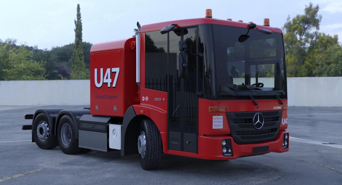 3D Mercedes-Benz Econic 2630 6x4 Rigged