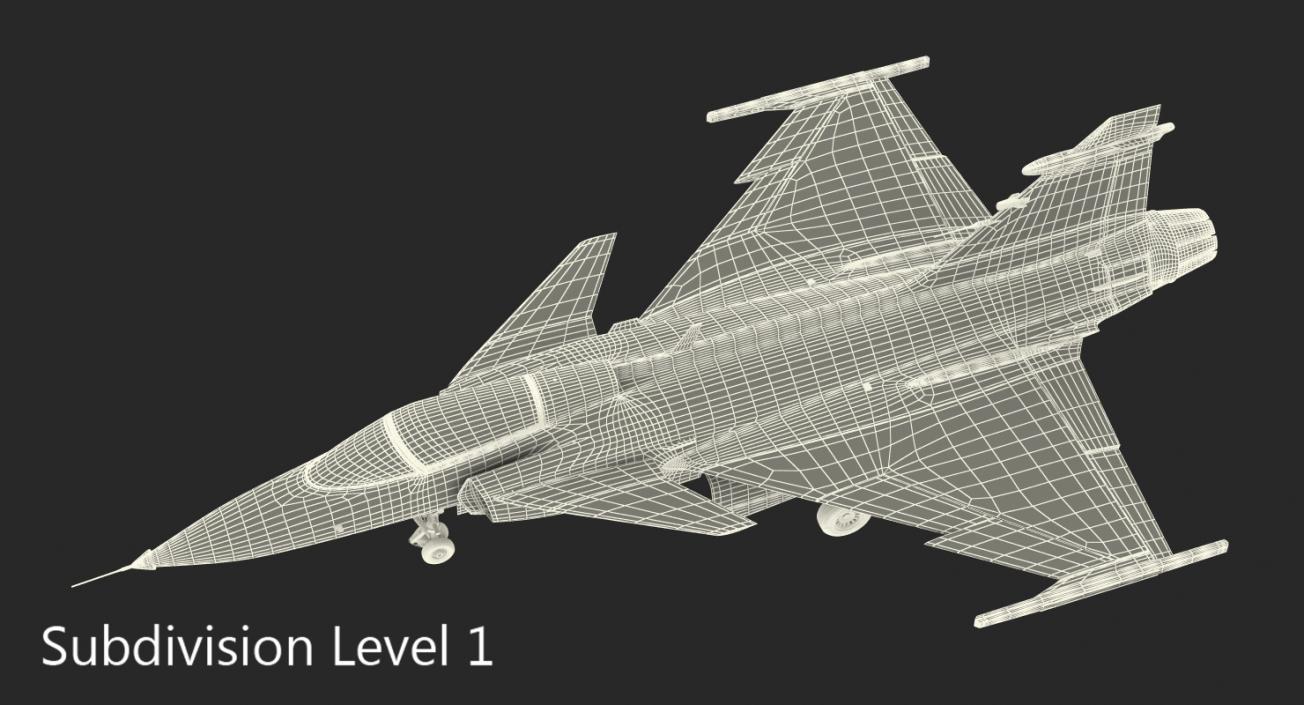 3D Saab JAS 39 Gripen model