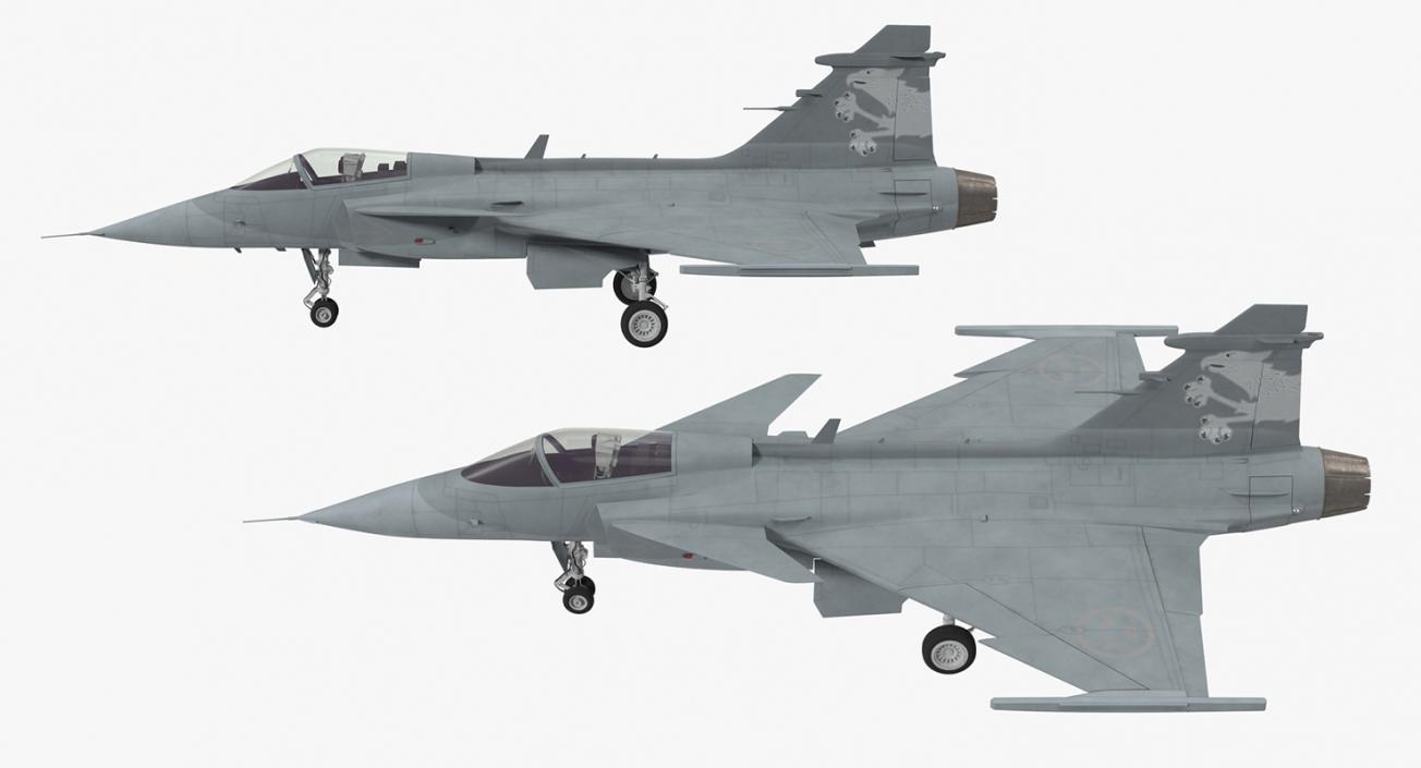 3D Saab JAS 39 Gripen model