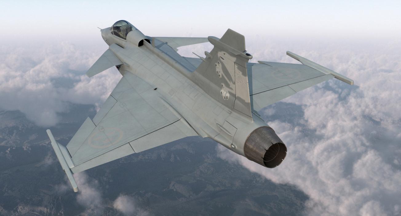 3D Saab JAS 39 Gripen model