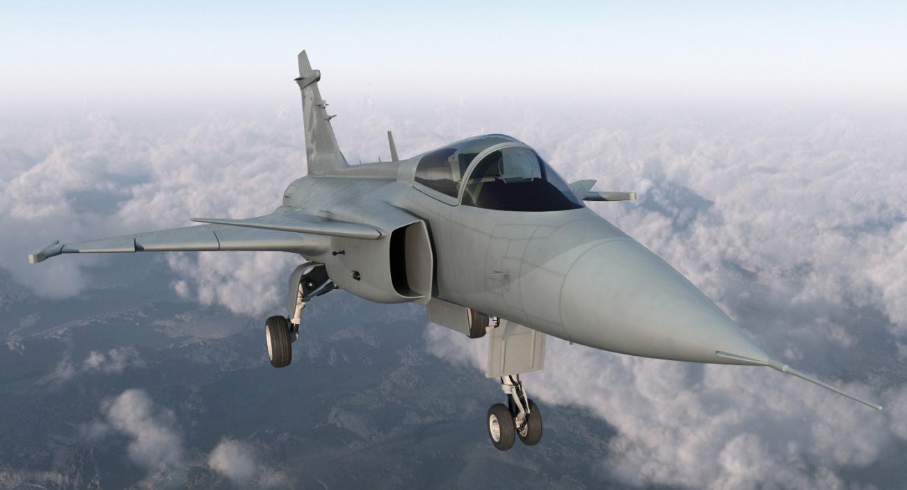 3D Saab JAS 39 Gripen model