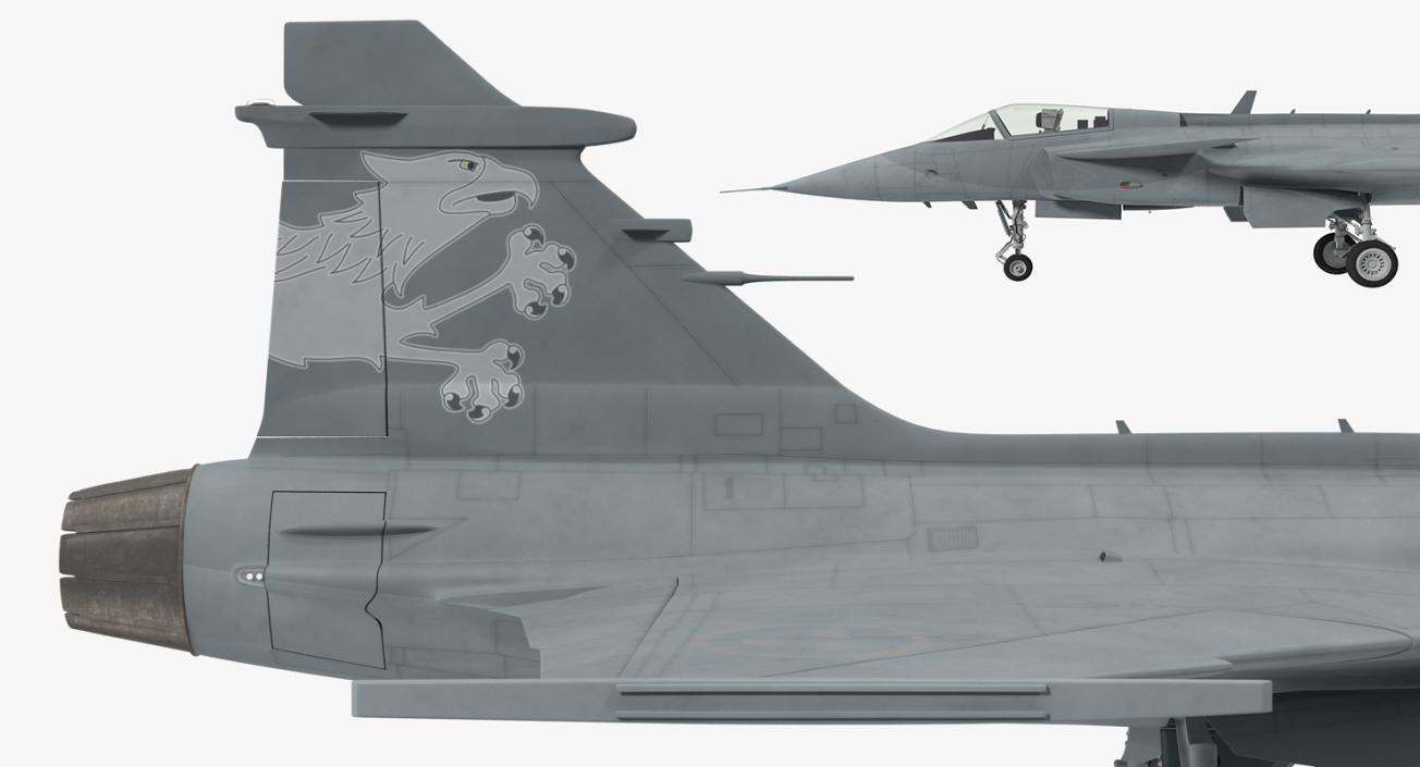 3D Saab JAS 39 Gripen model