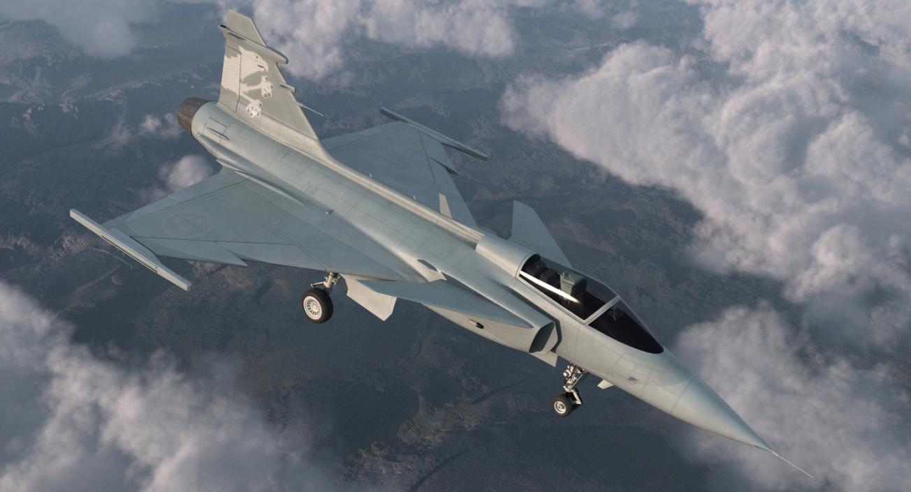 3D Saab JAS 39 Gripen model