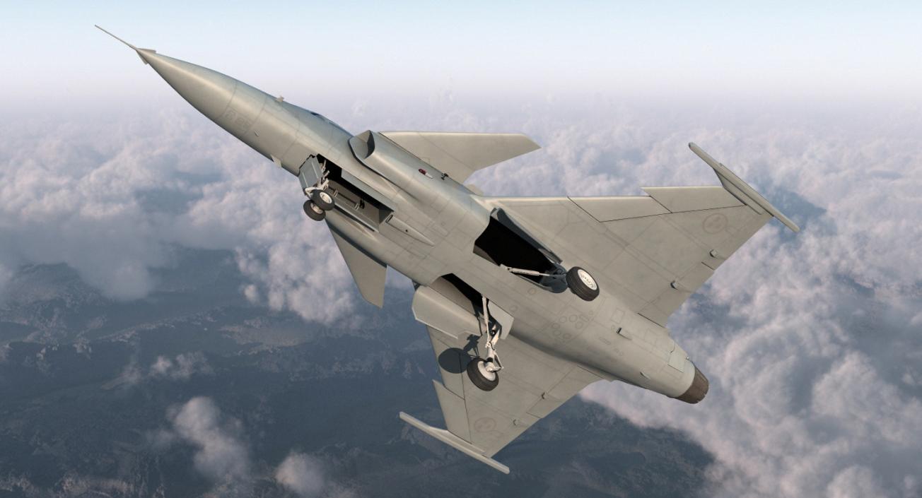 3D Saab JAS 39 Gripen model