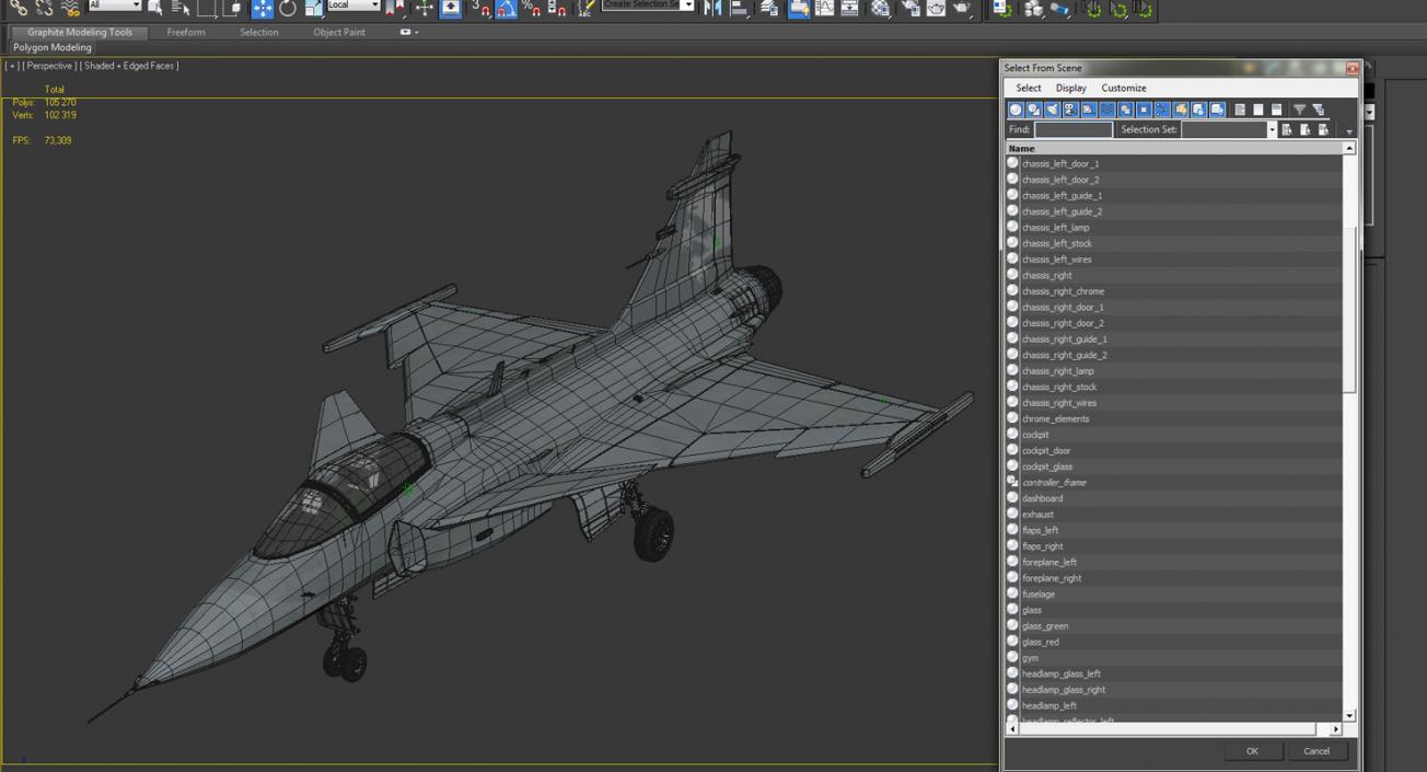 3D Saab JAS 39 Gripen model