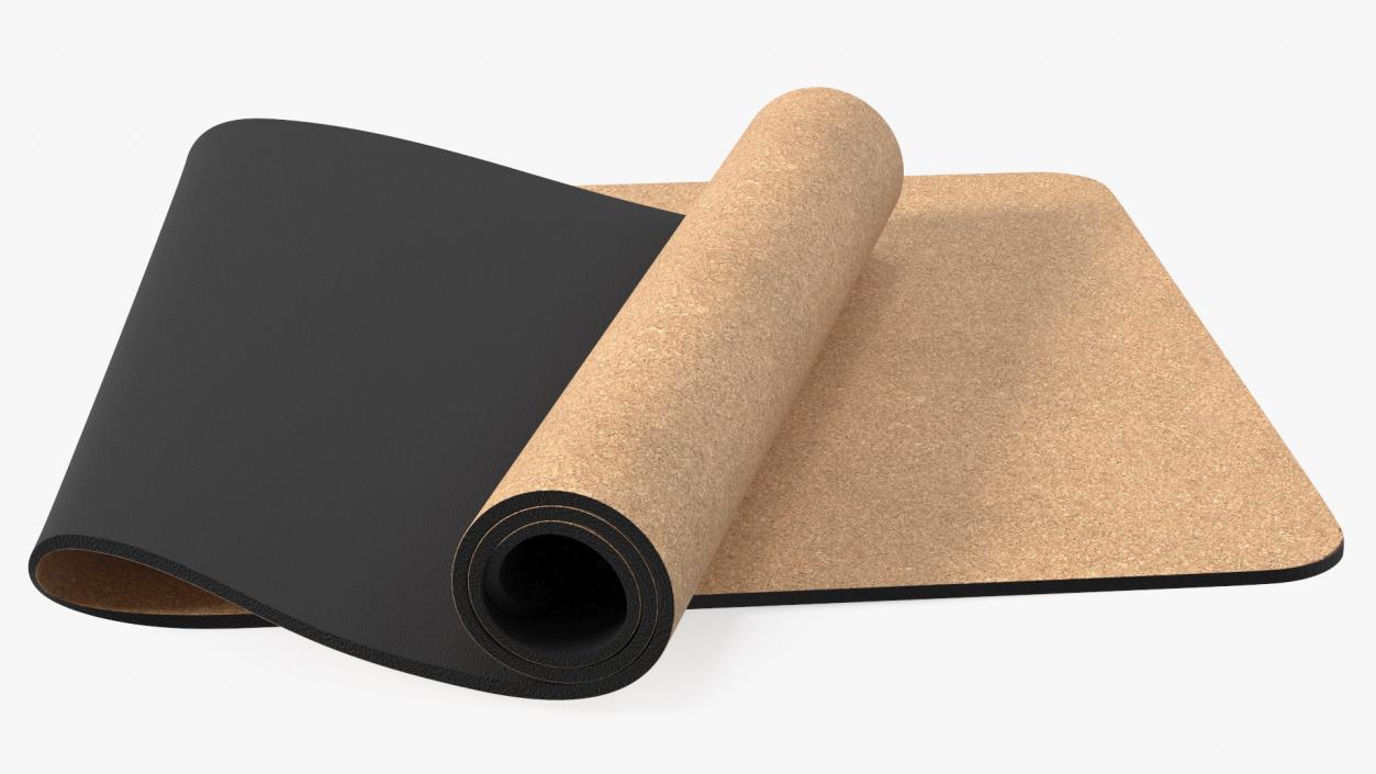 3D model Yoga Mat Folded Cork