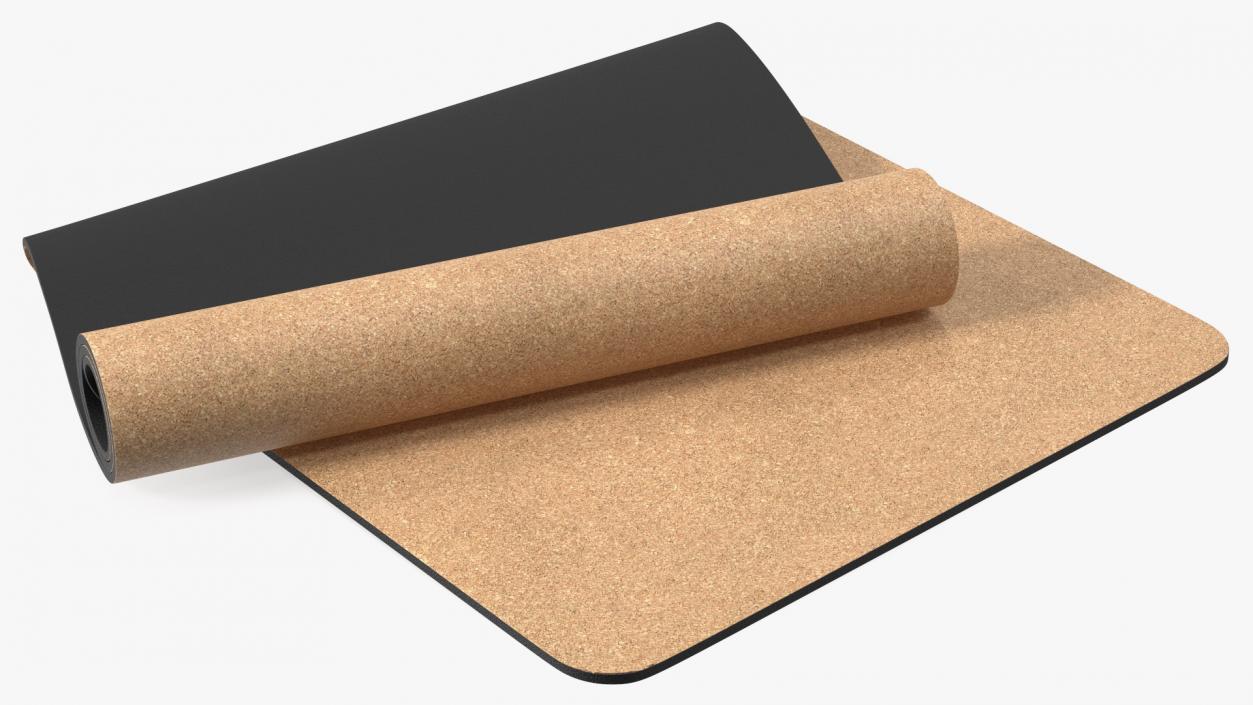 3D model Yoga Mat Folded Cork