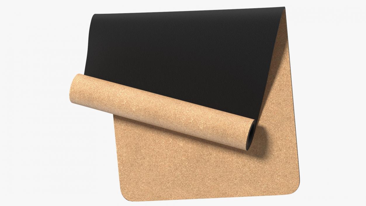 3D model Yoga Mat Folded Cork