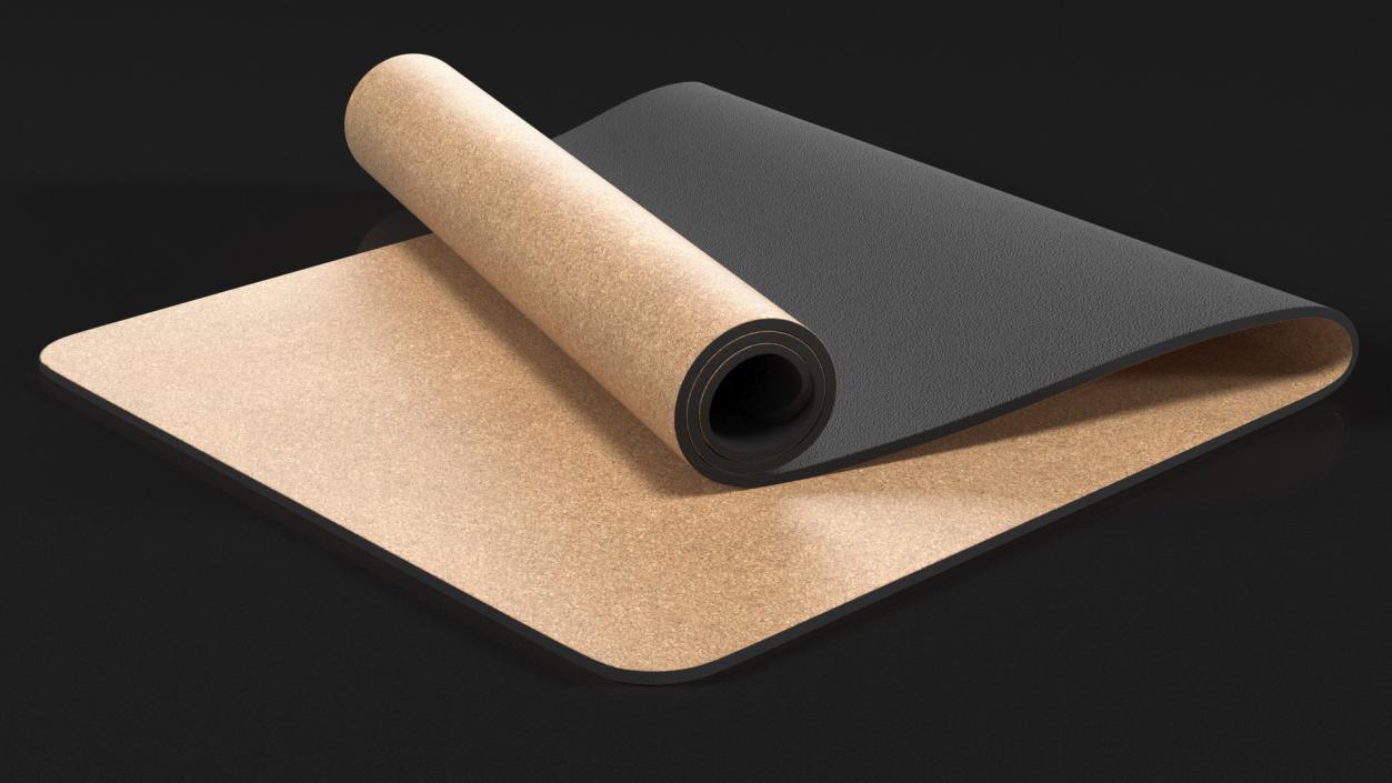 3D model Yoga Mat Folded Cork