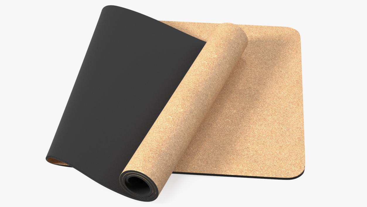 3D model Yoga Mat Folded Cork