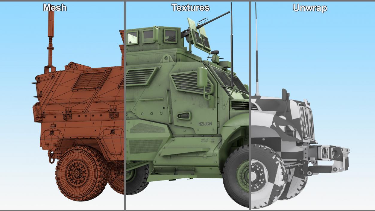 3D Armored Fighting Vehicle Rigged