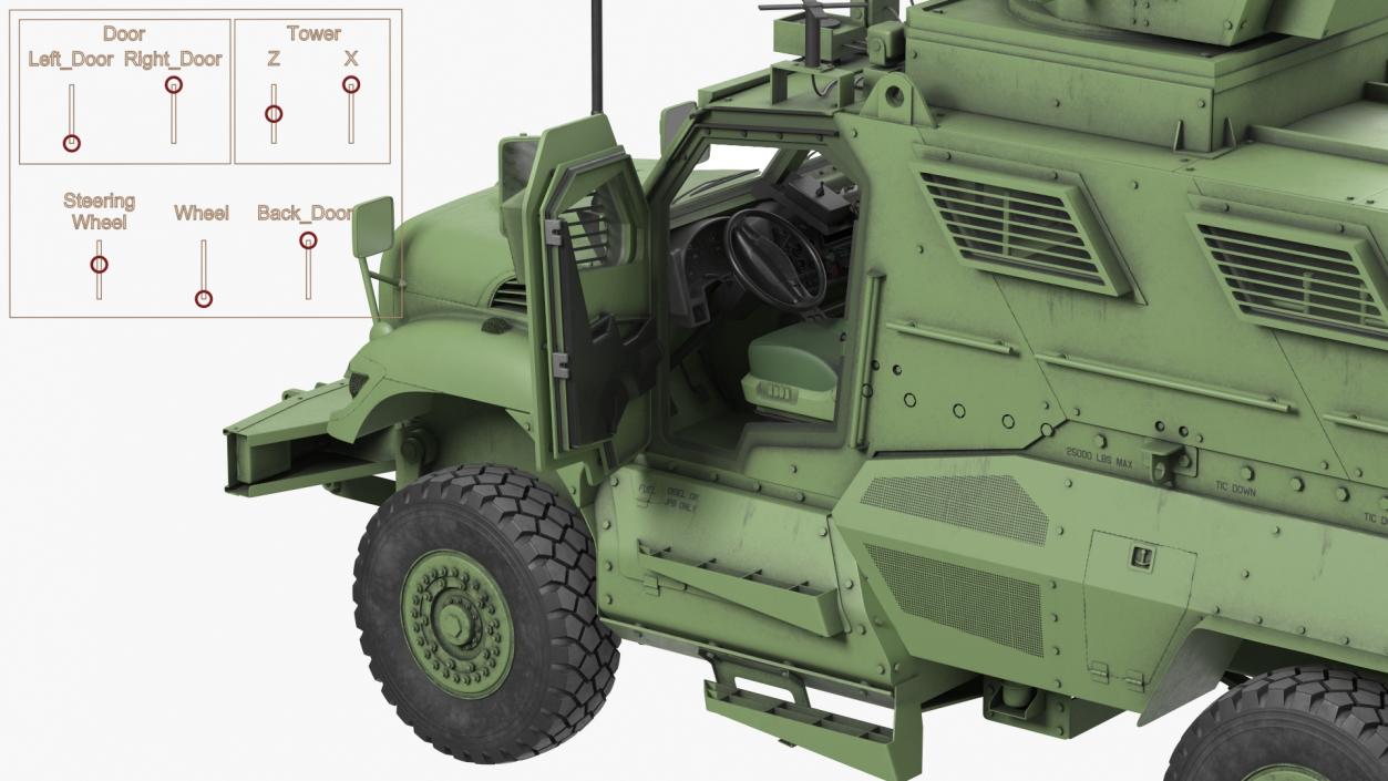 3D Armored Fighting Vehicle Rigged