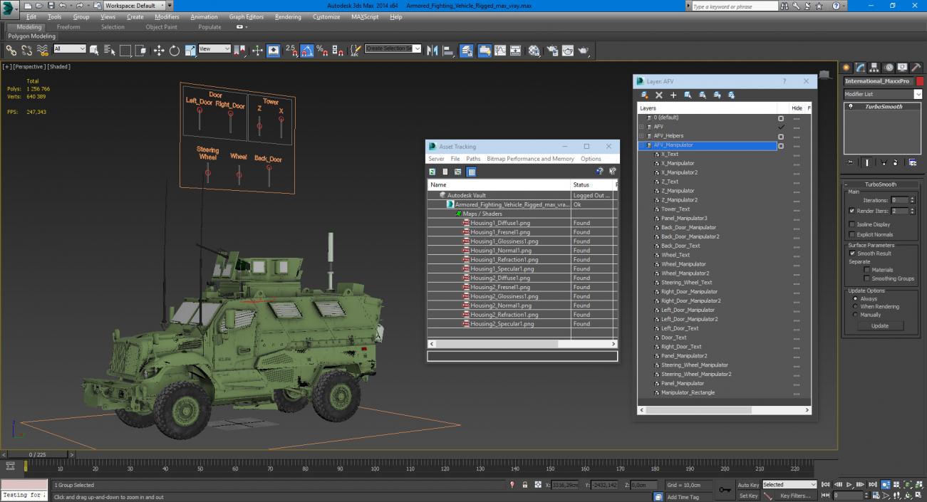 3D Armored Fighting Vehicle Rigged