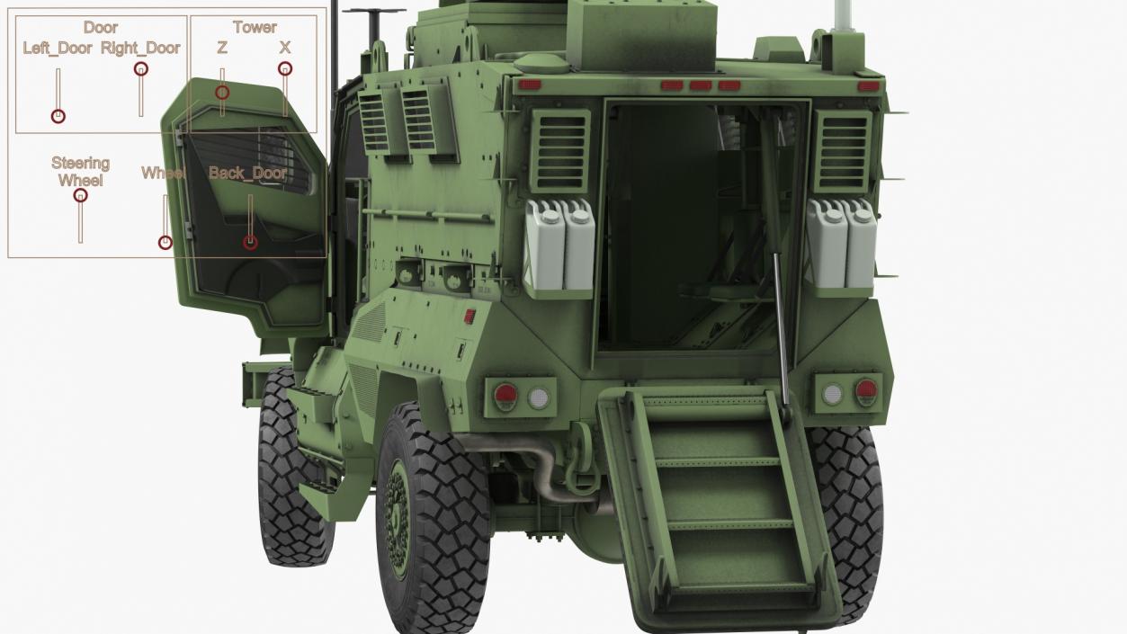 3D Armored Fighting Vehicle Rigged