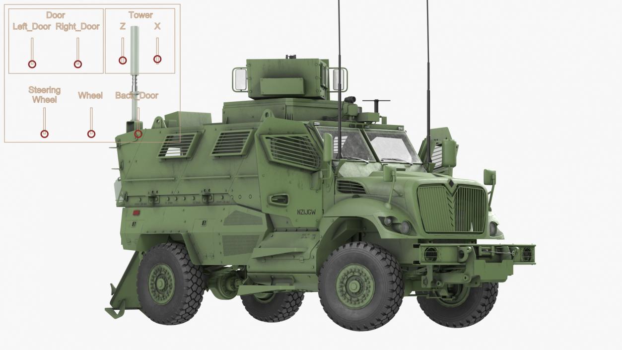 3D Armored Fighting Vehicle Rigged