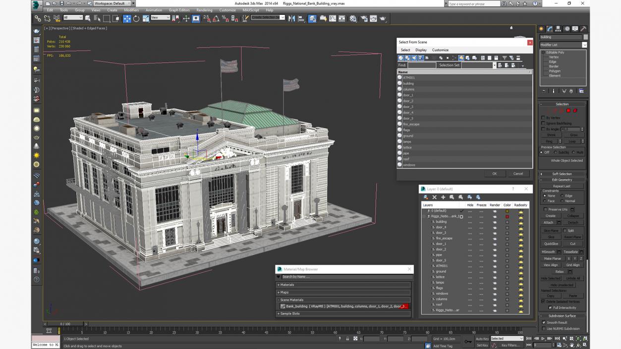 3D Riggs National Bank Building model