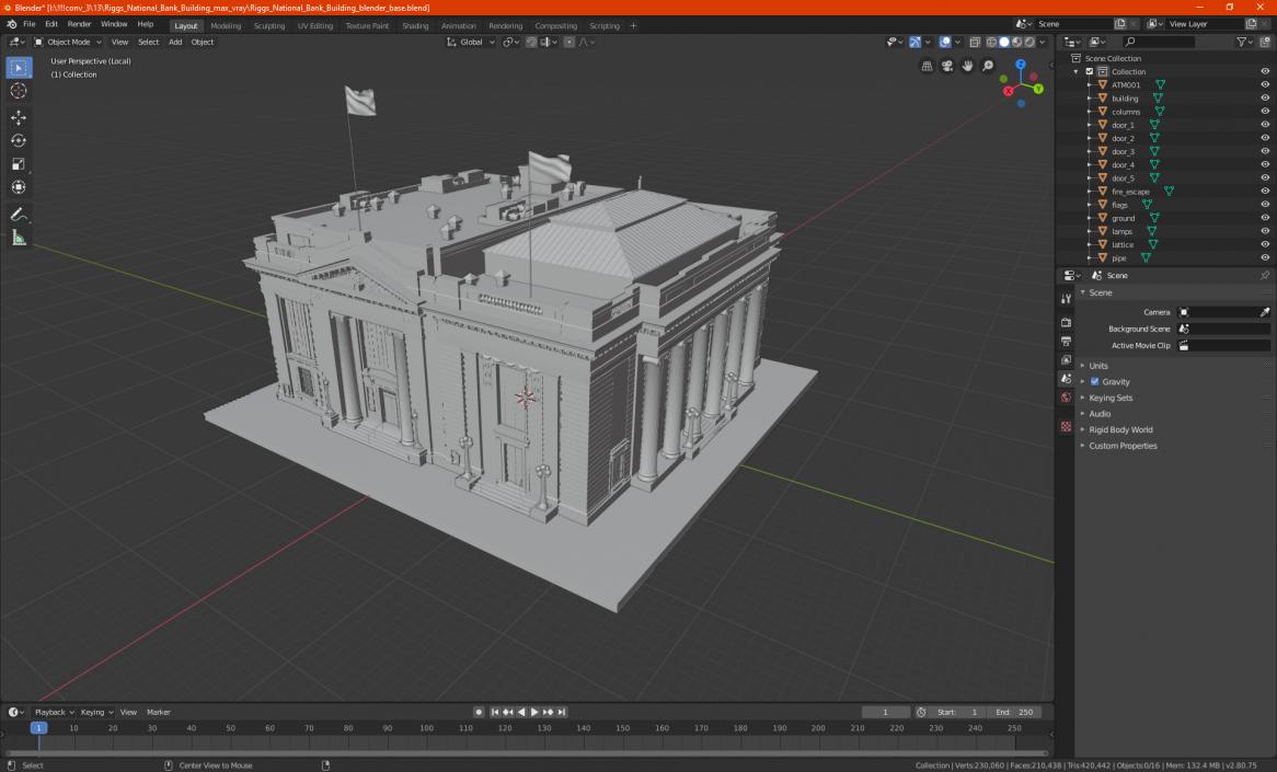 3D Riggs National Bank Building model