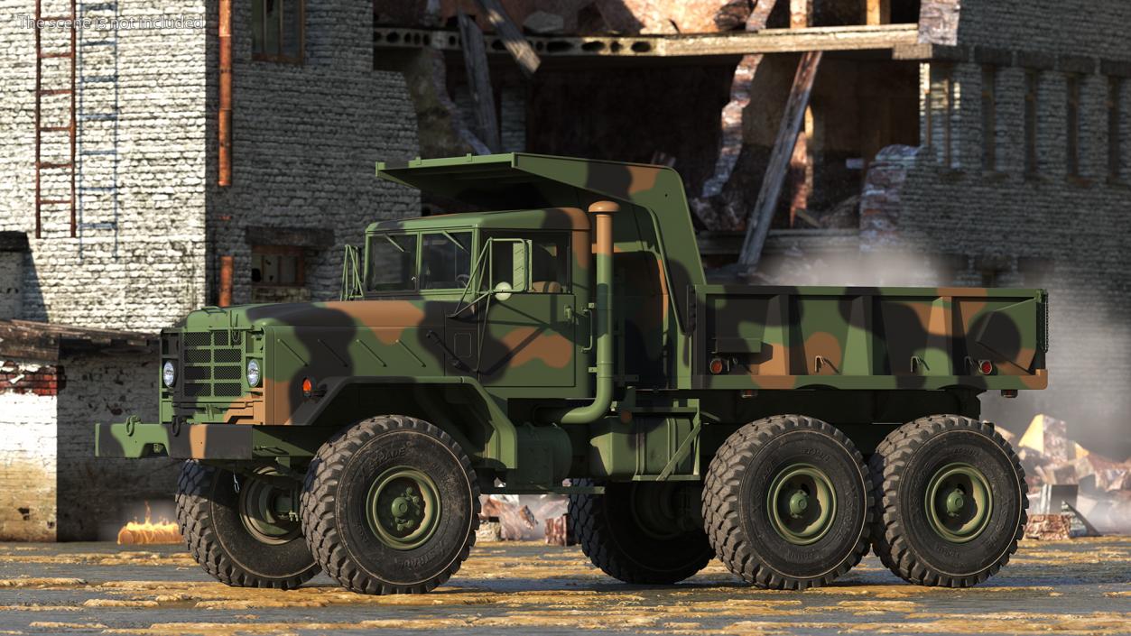 3D model M939 Military Dump Truck Green