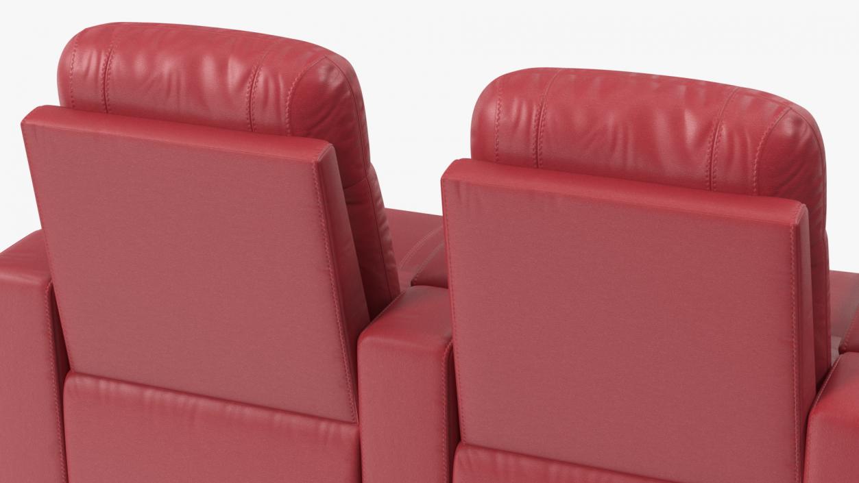 Valencia Home Theater Seating Row of 2 Red 3D