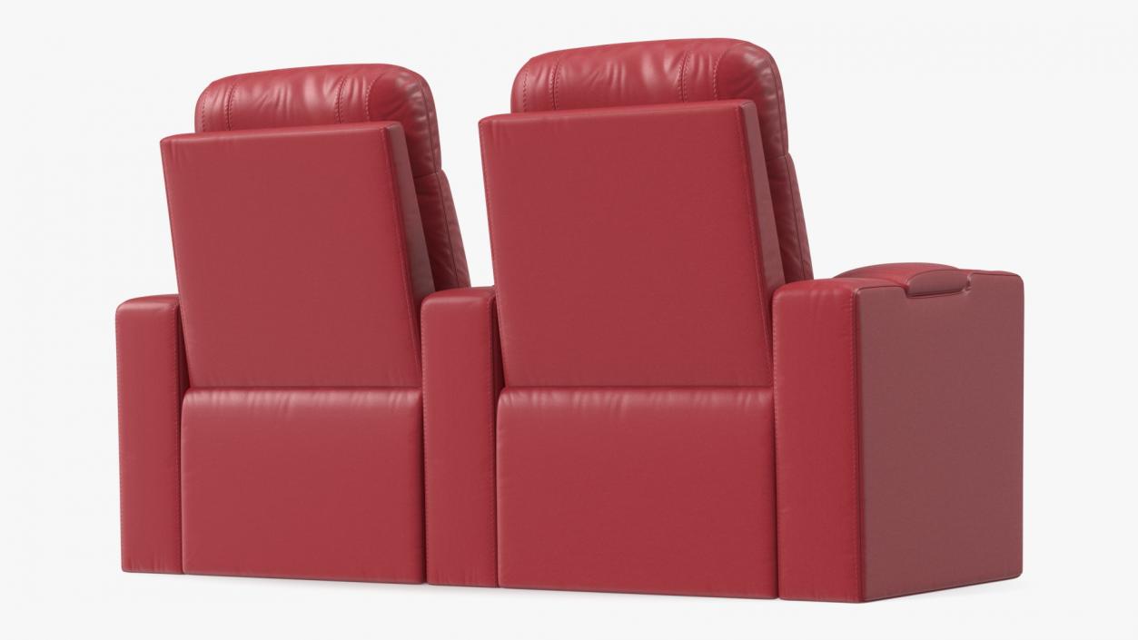 Valencia Home Theater Seating Row of 2 Red 3D