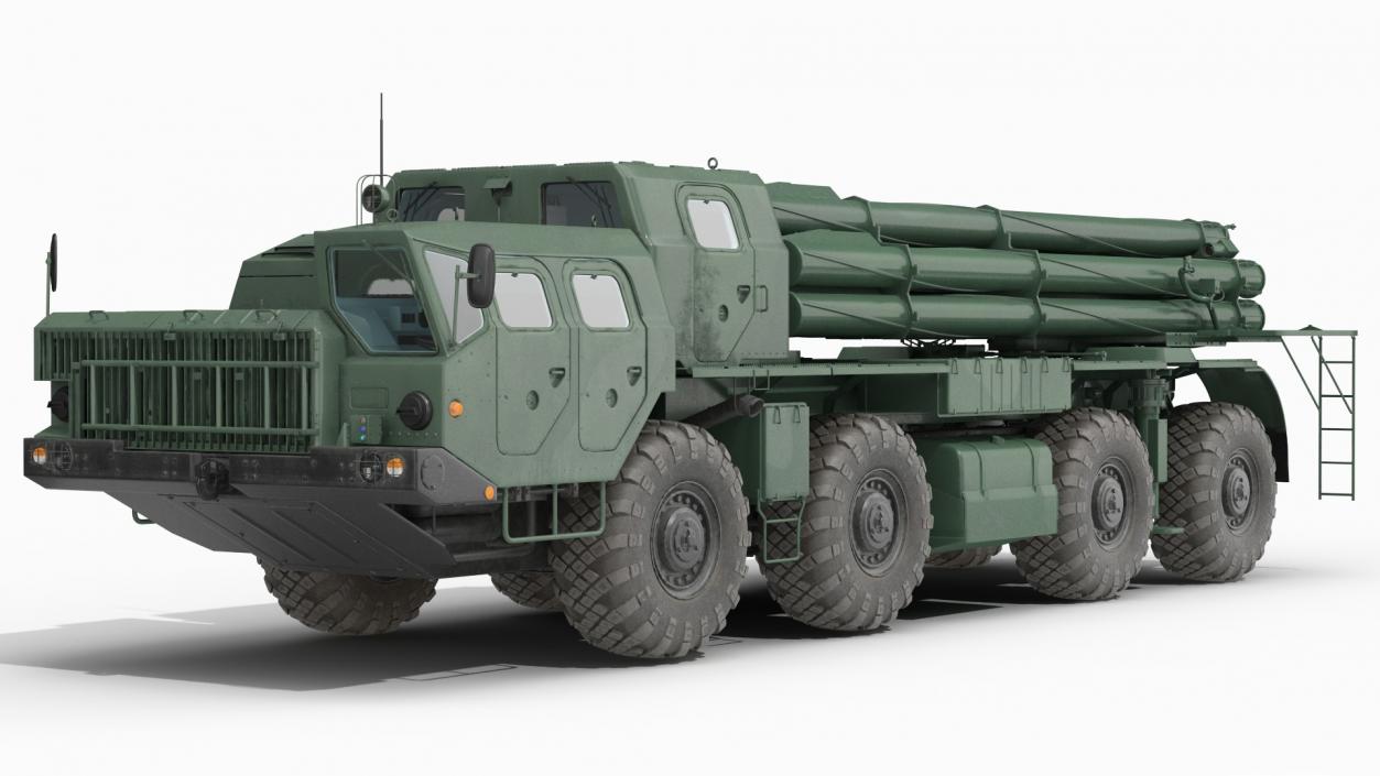 3D Smerch BM-30 Heavy Multiple Rocket Launcher model