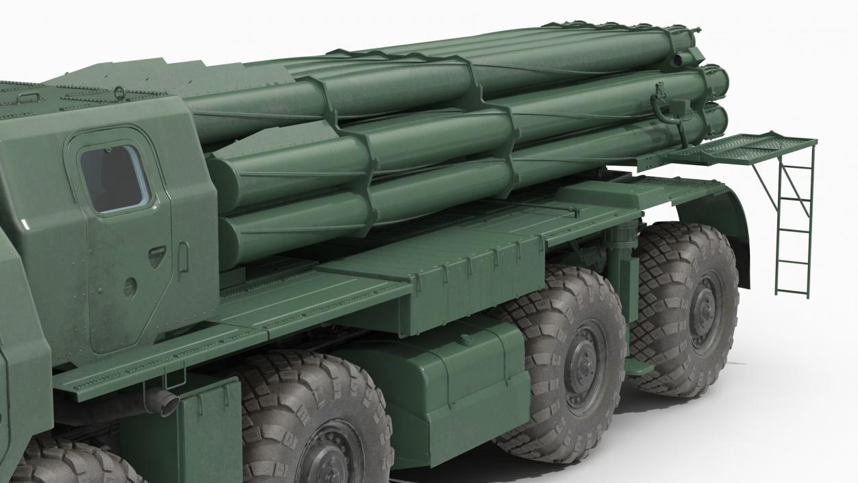 3D Smerch BM-30 Heavy Multiple Rocket Launcher model