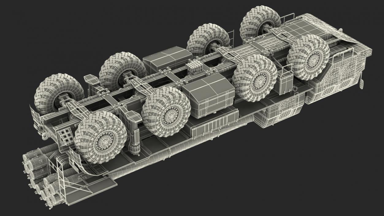 3D Smerch BM-30 Heavy Multiple Rocket Launcher model