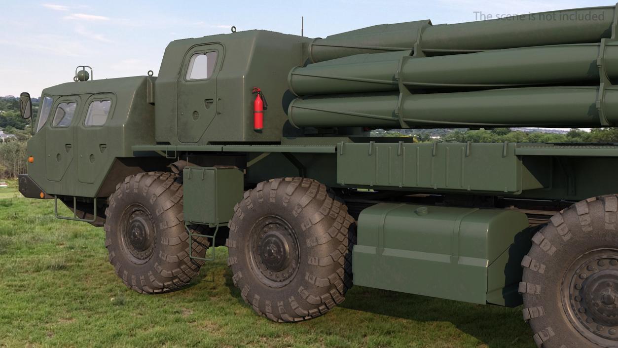 3D Smerch BM-30 Heavy Multiple Rocket Launcher model