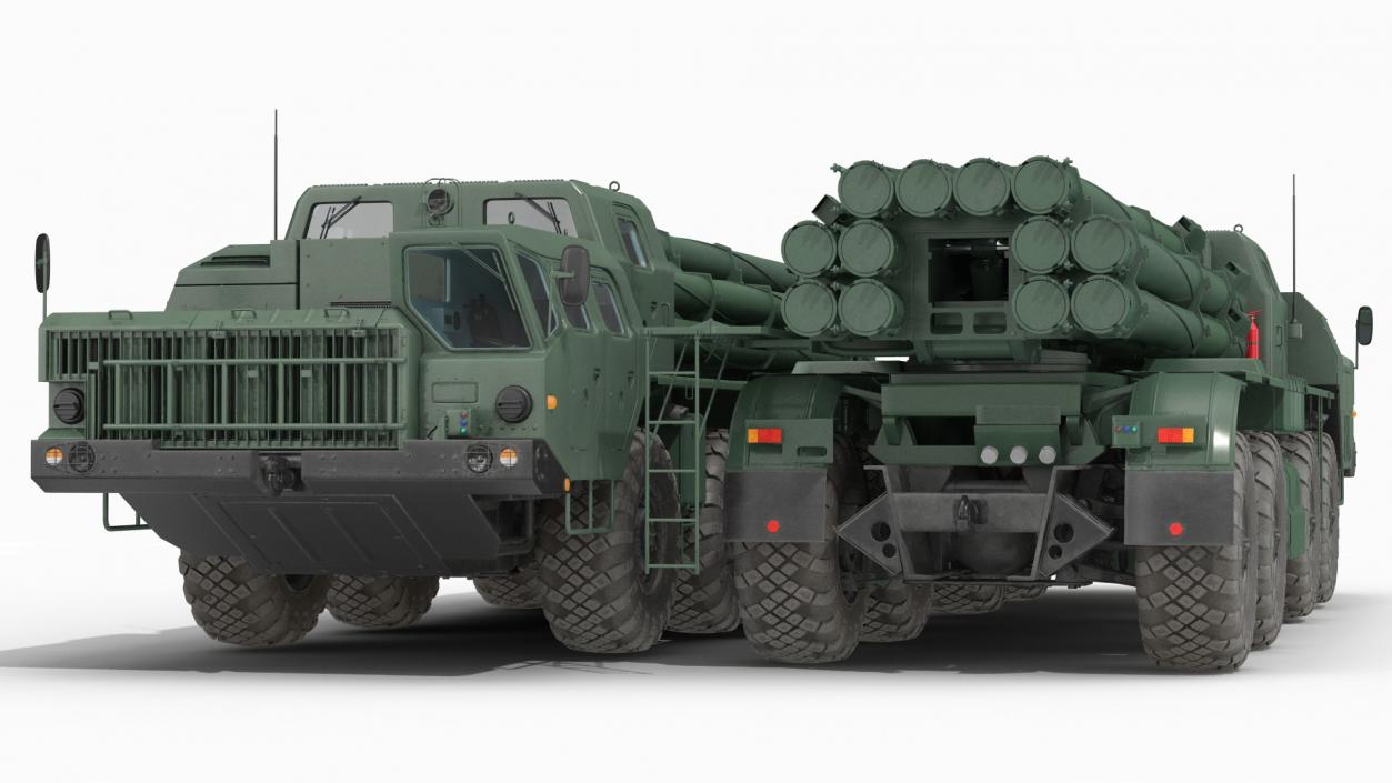 3D Smerch BM-30 Heavy Multiple Rocket Launcher model