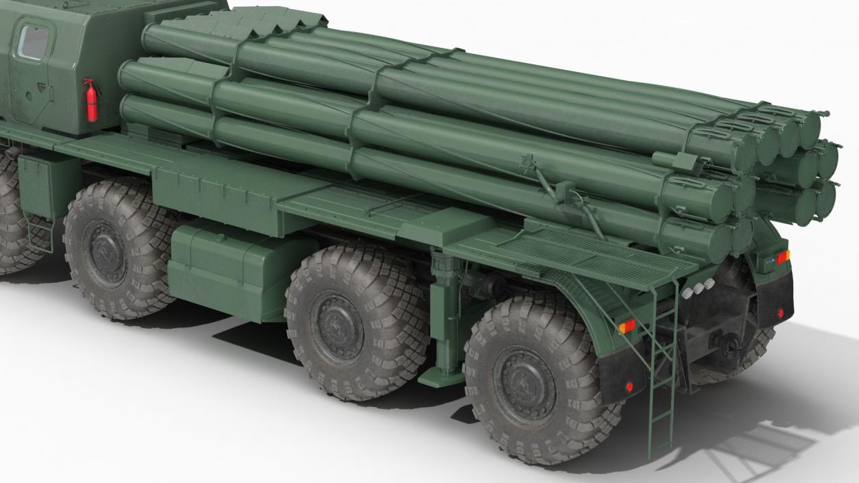 3D Smerch BM-30 Heavy Multiple Rocket Launcher model