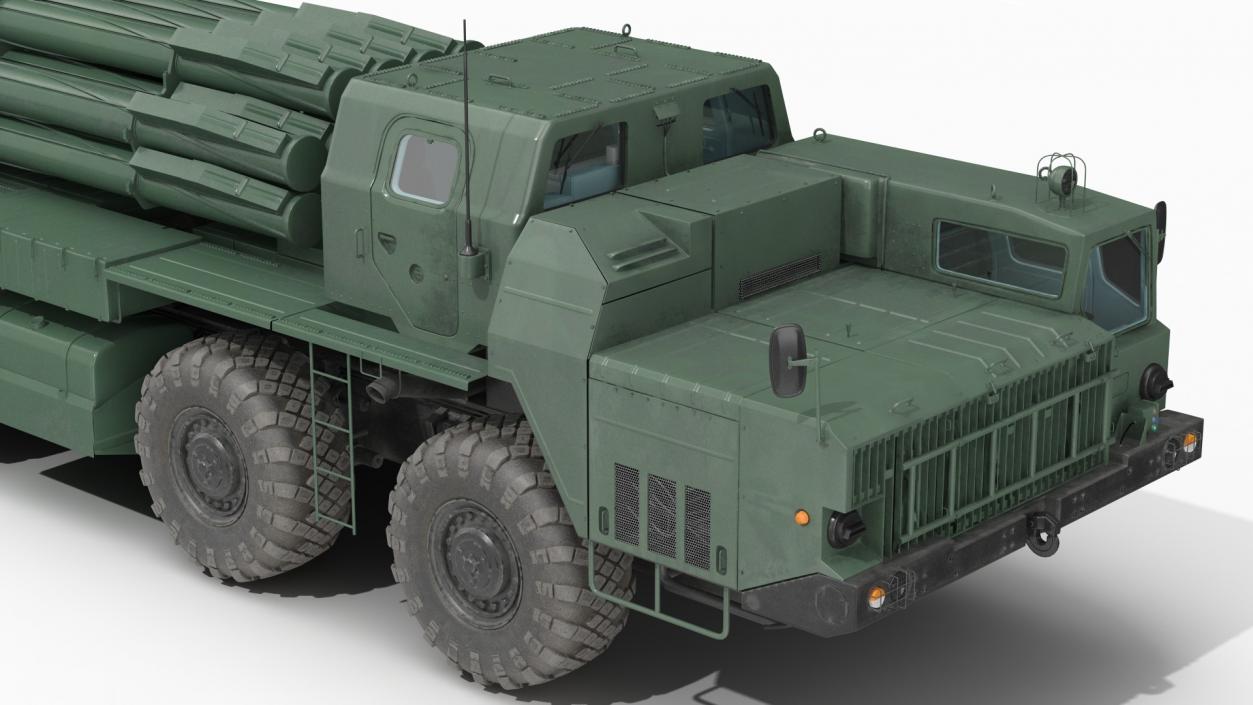 3D Smerch BM-30 Heavy Multiple Rocket Launcher model