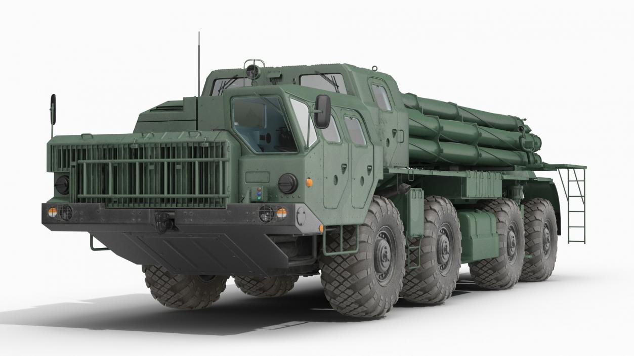 3D Smerch BM-30 Heavy Multiple Rocket Launcher model