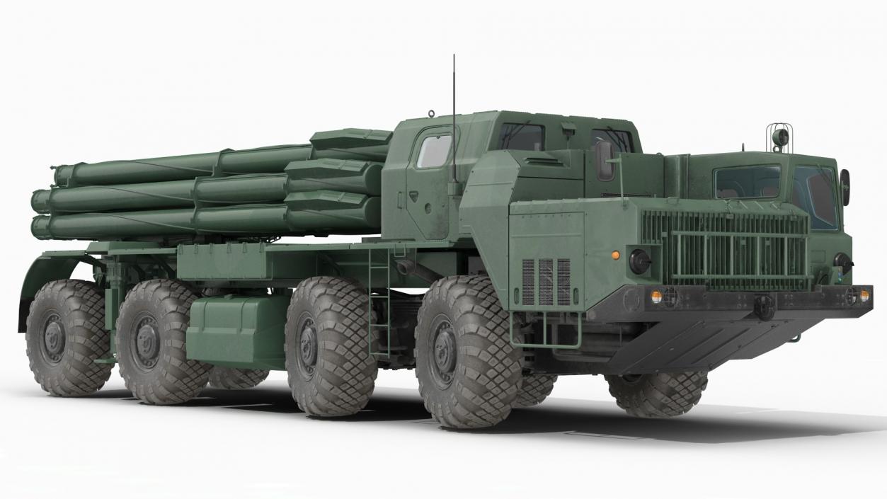 3D Smerch BM-30 Heavy Multiple Rocket Launcher model