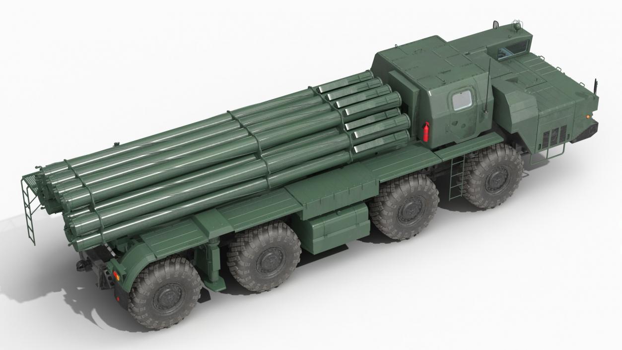 3D Smerch BM-30 Heavy Multiple Rocket Launcher model