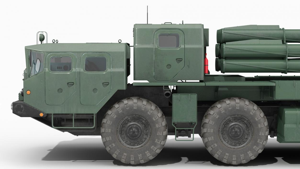 3D Smerch BM-30 Heavy Multiple Rocket Launcher model