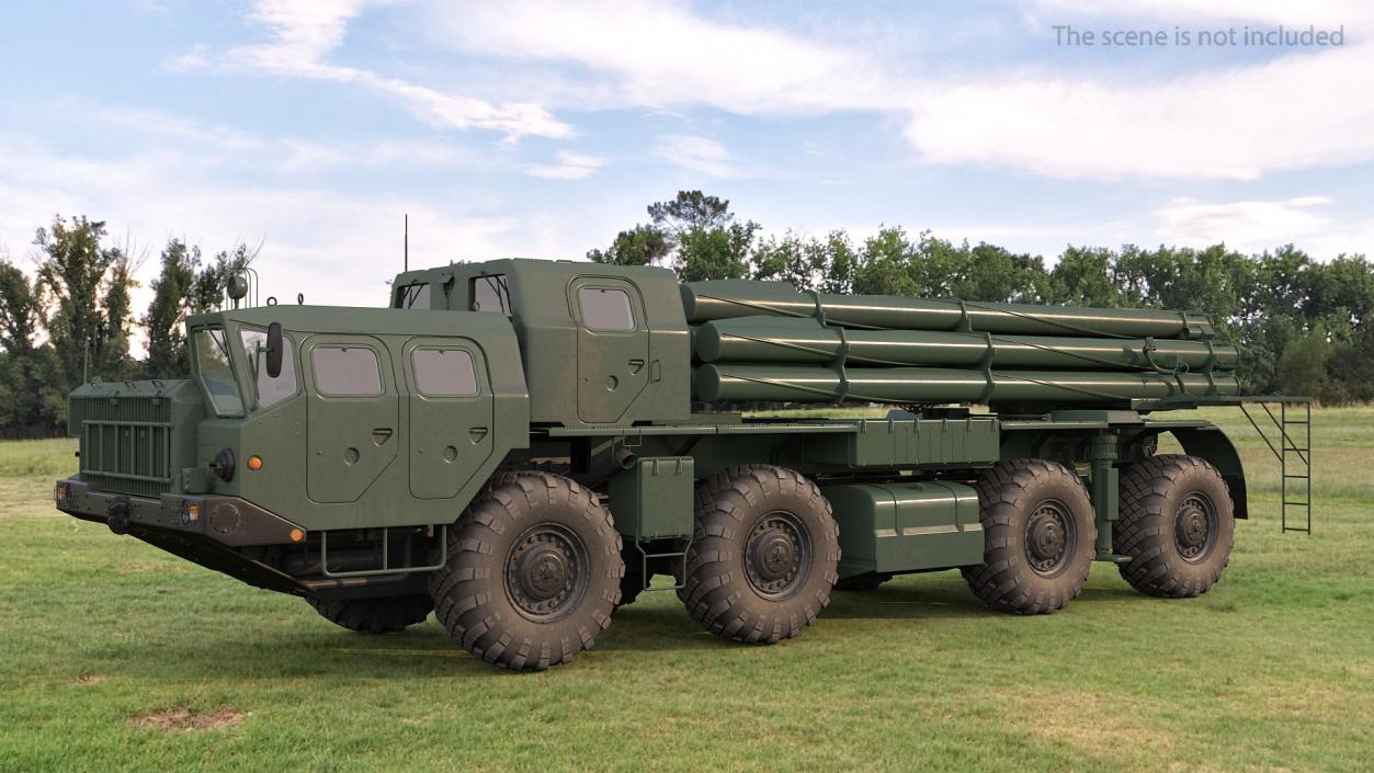 3D Smerch BM-30 Heavy Multiple Rocket Launcher model