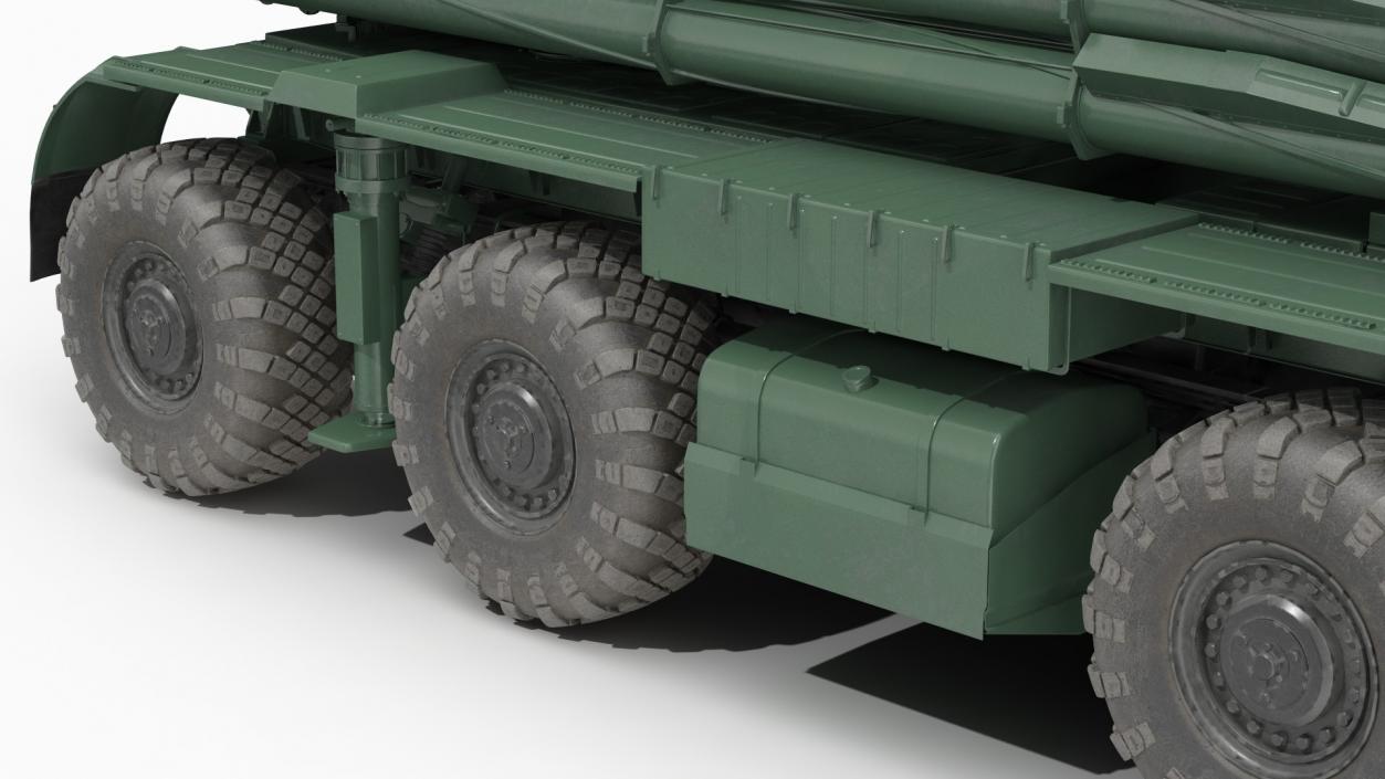 3D Smerch BM-30 Heavy Multiple Rocket Launcher model